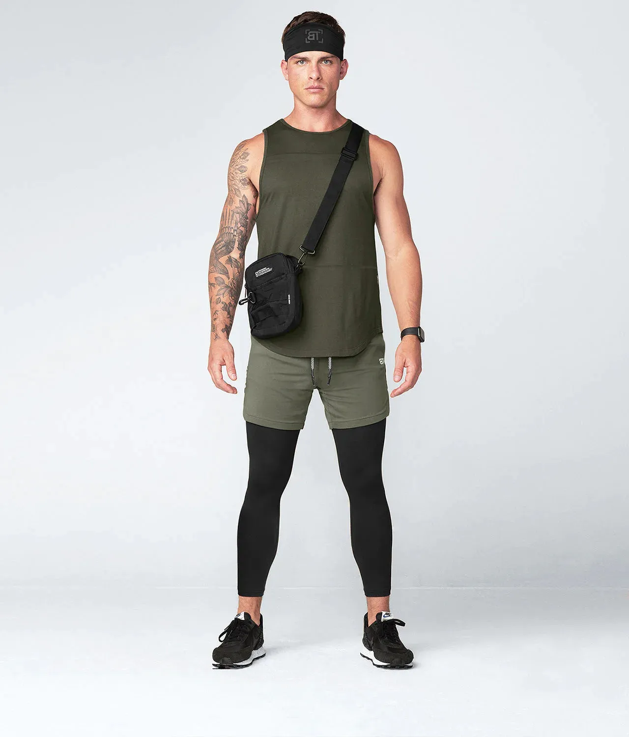 1600 . Viscose Regular-Fit Tank Top - Military Green