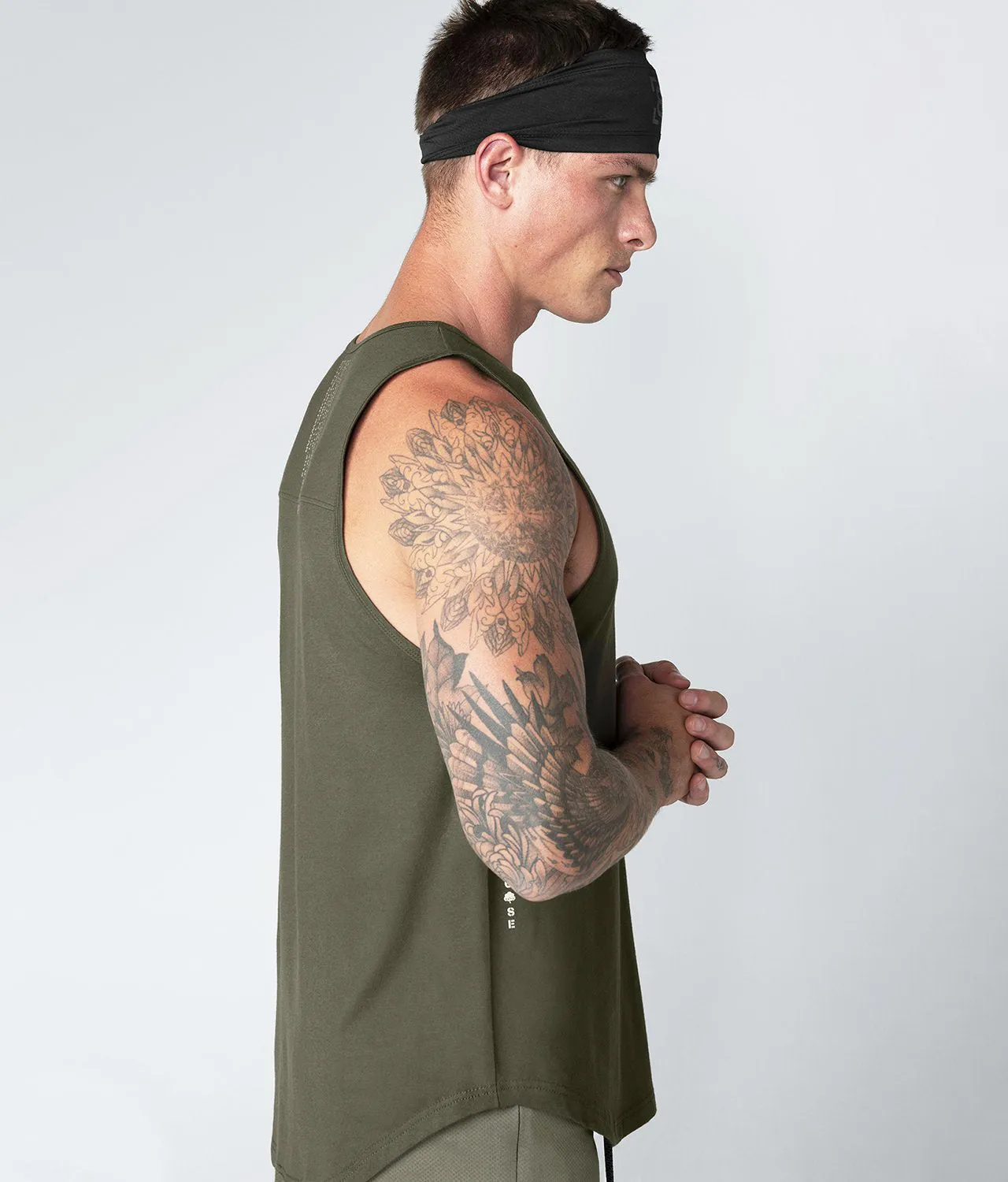 1600 . Viscose Regular-Fit Tank Top - Military Green