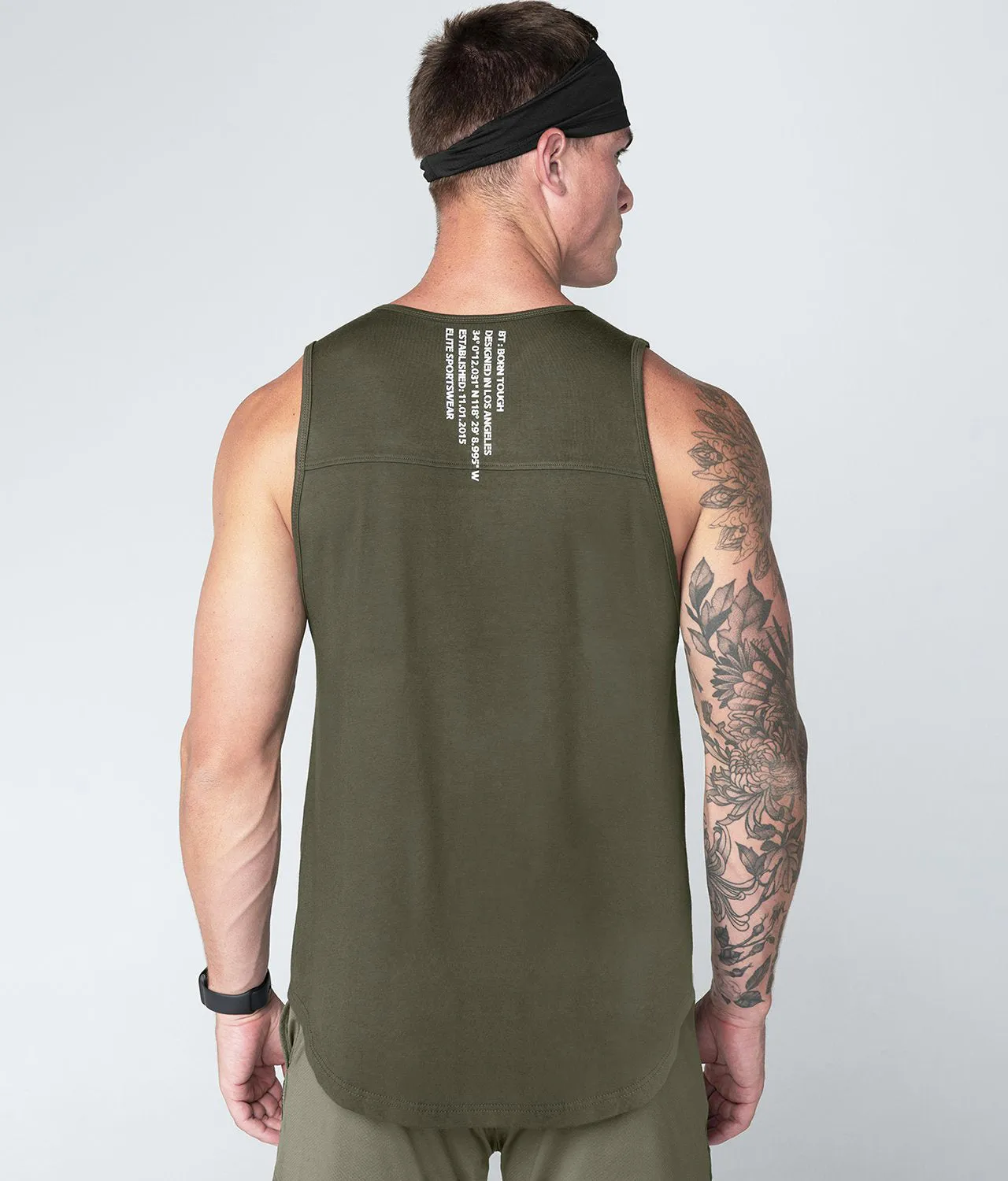 1600 . Viscose Regular-Fit Tank Top - Military Green