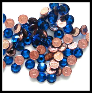 3.0-3.2mm (2000) (12ss) Capri Blue Round Flat Back