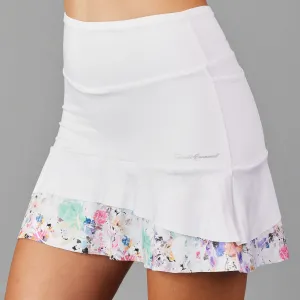Amethyst Long Skort (embossed white/print)
