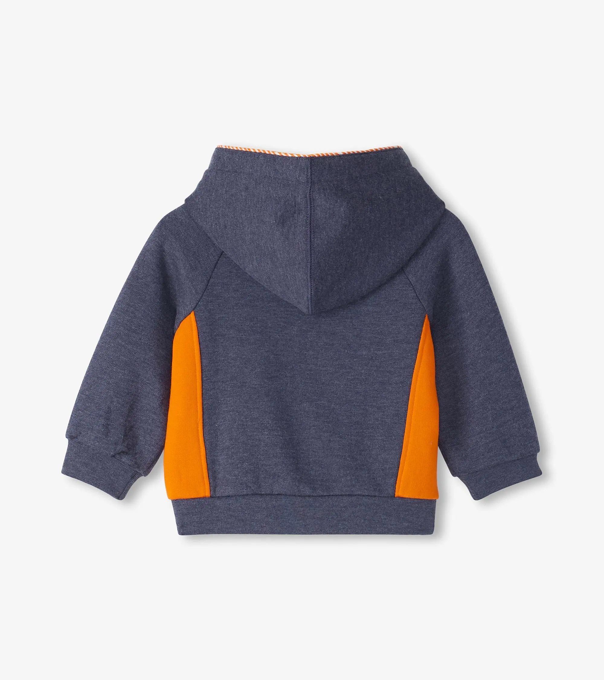 Boys Orange Stripe Hoodie