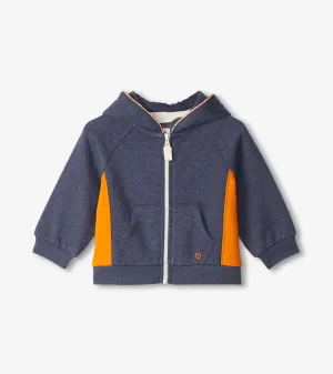 Boys Orange Stripe Hoodie