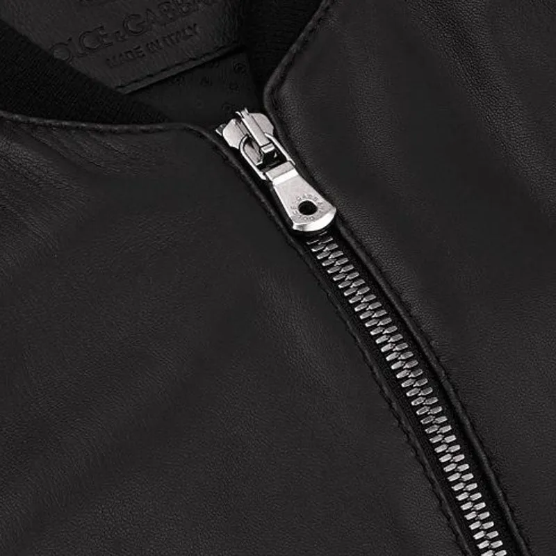 Buy Best Genuine Style Dolce & Gabbana Leather Bomber Jacket