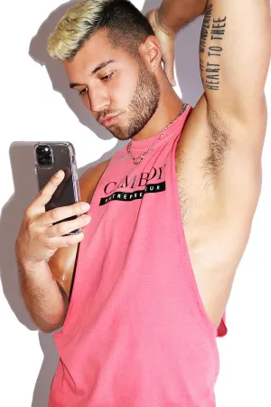 Cam Boy Vintage Low Arm Shedder Tank- Red