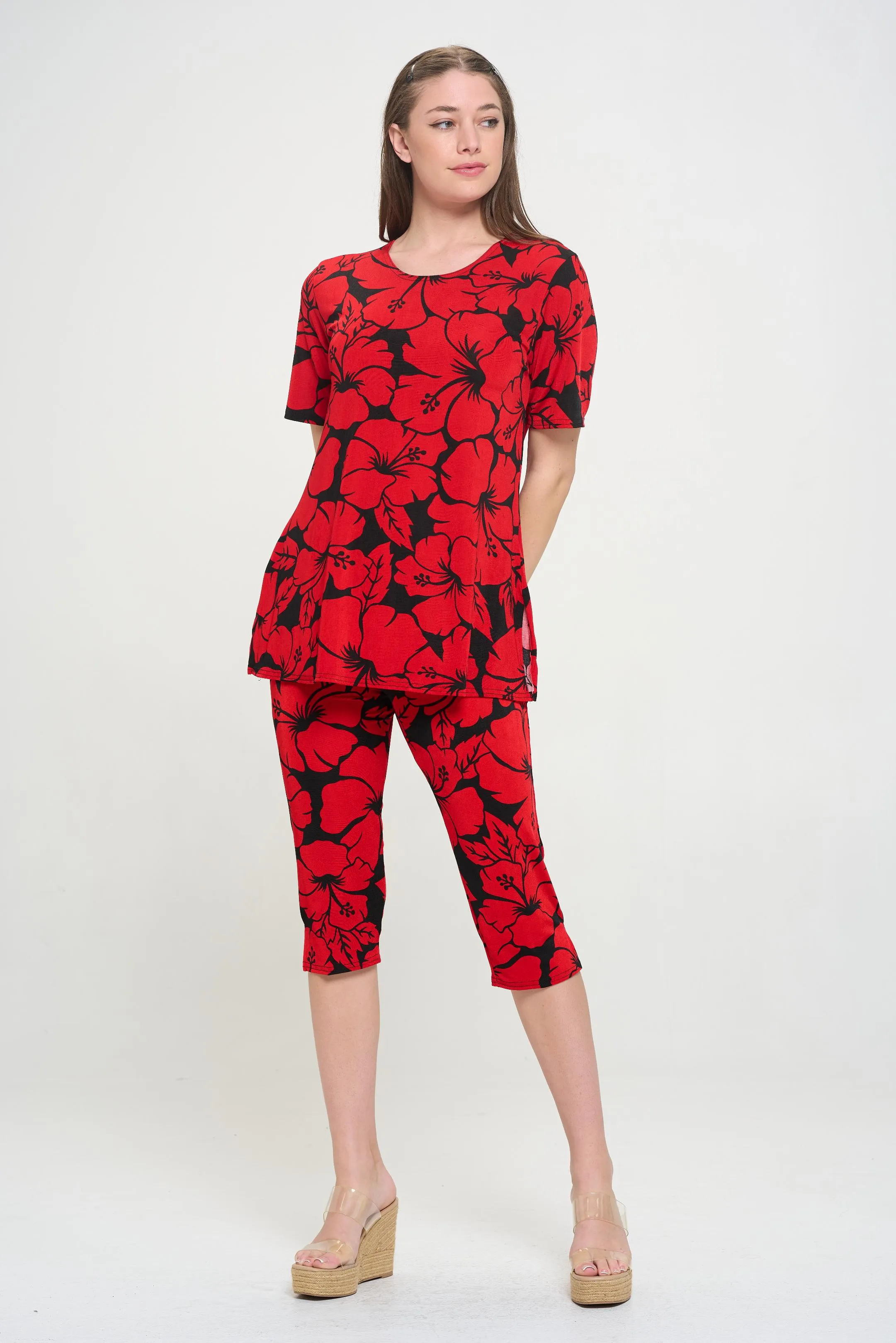 Capri Pant Set Short Sleeve - 9003BN-SRP1-W432