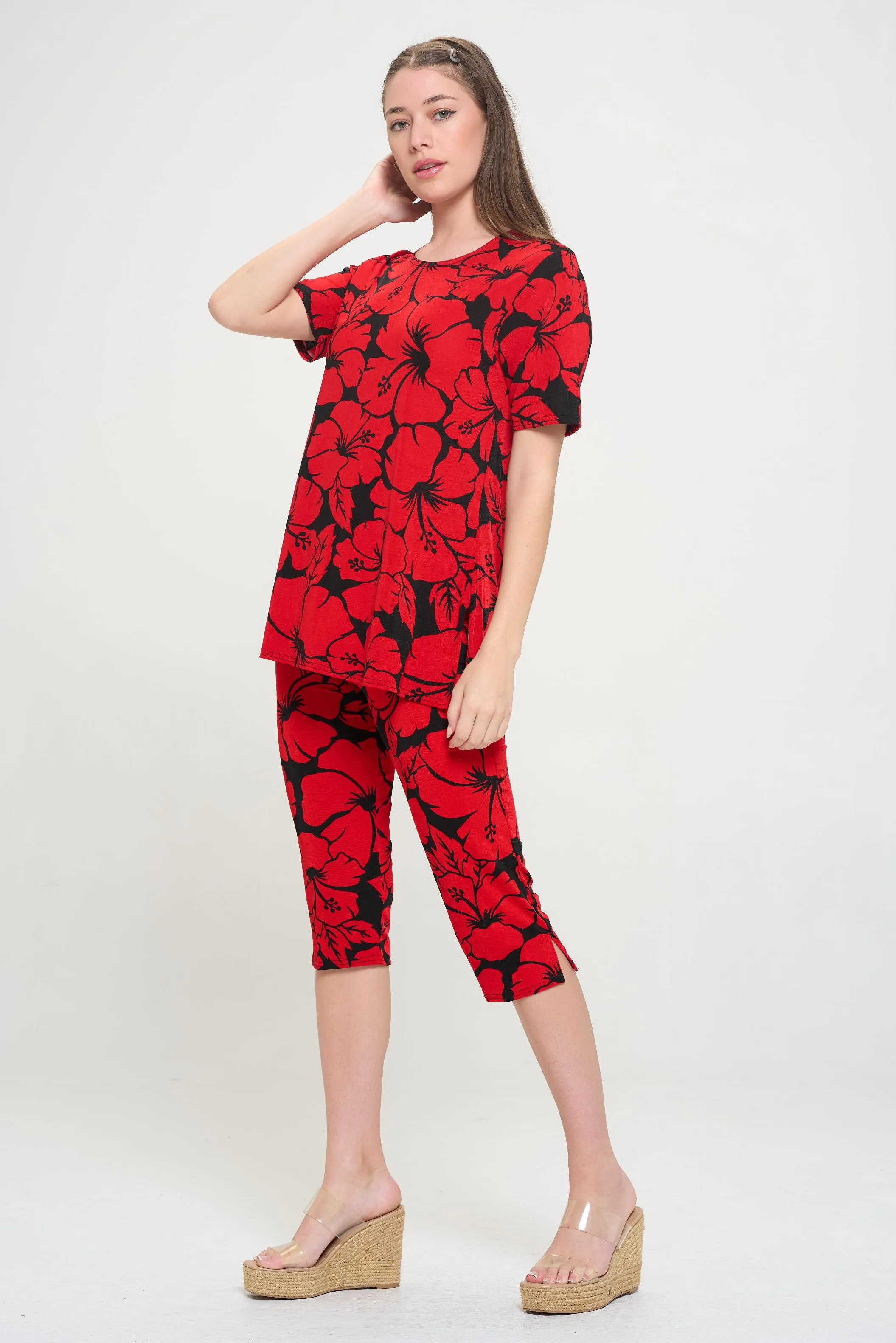 Capri Pant Set Short Sleeve - 9003BN-SRP1-W432