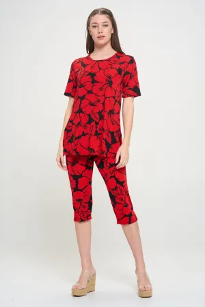 Capri Pant Set Short Sleeve - 9003BN-SRP1-W432