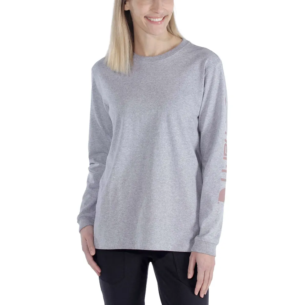 Carhartt 103401 Womens Loose Fit Heavyweight Long Sleeve Graphic T-Shirt