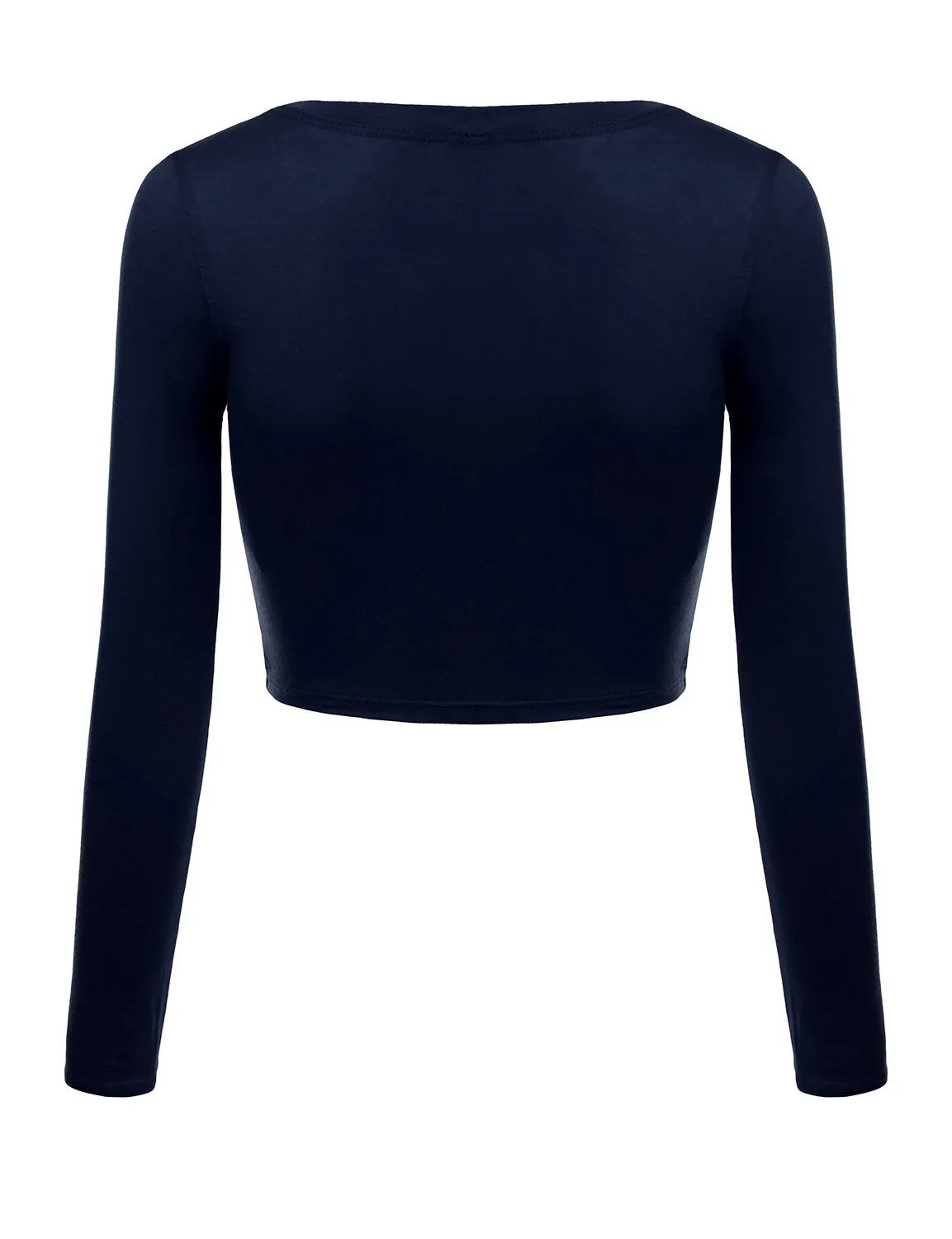 Crop Top for Women Crew Neck Basic Long Sleeve Crop Top - USA
