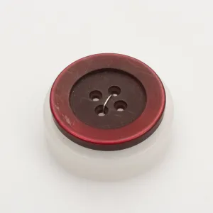 Dark Red Round Button - Large