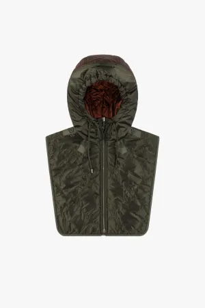 Elements Quilt Zip Hood - Dark Olive / Amber