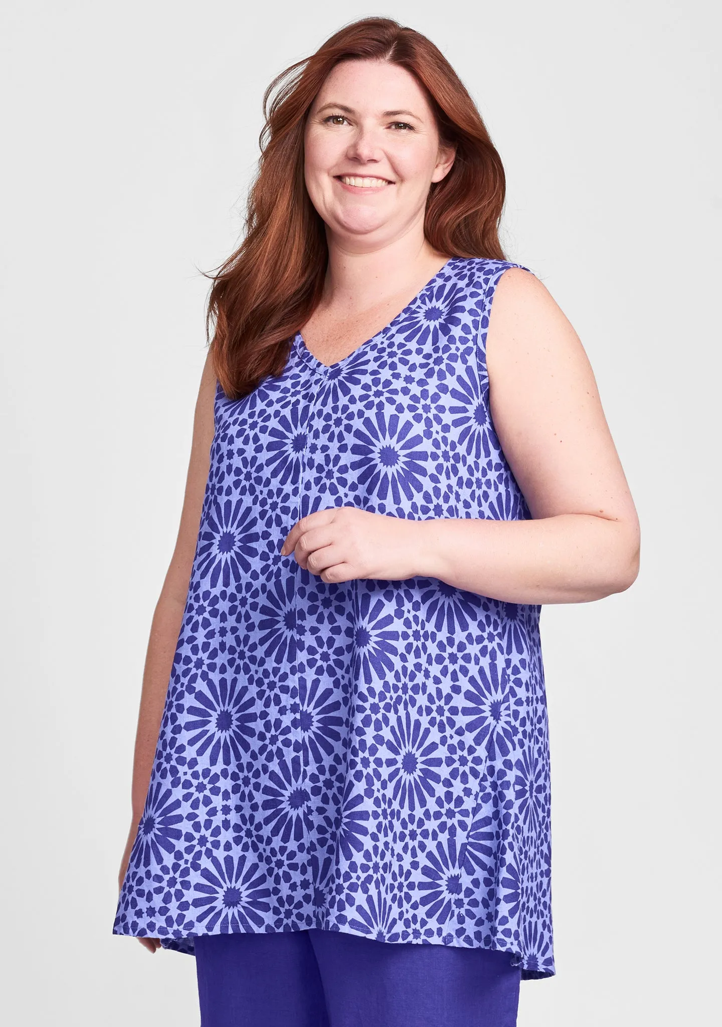 Flourish Tank - Linen Tank Top - FINAL SALE