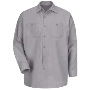 Industrial Work Shirt Long Sleeve - Silver Gray