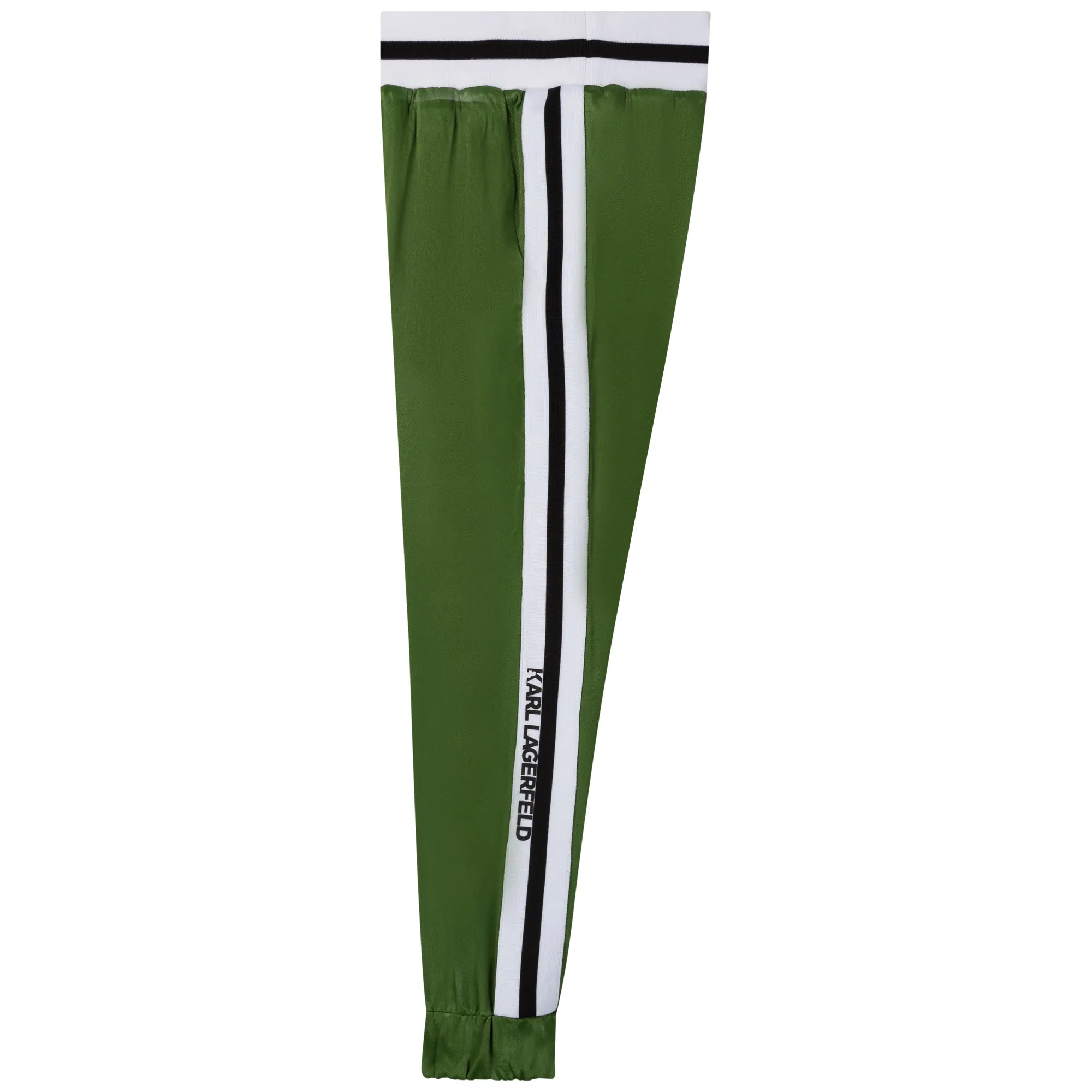 Karl Lagerfeld Mens Designer Green Track Pants