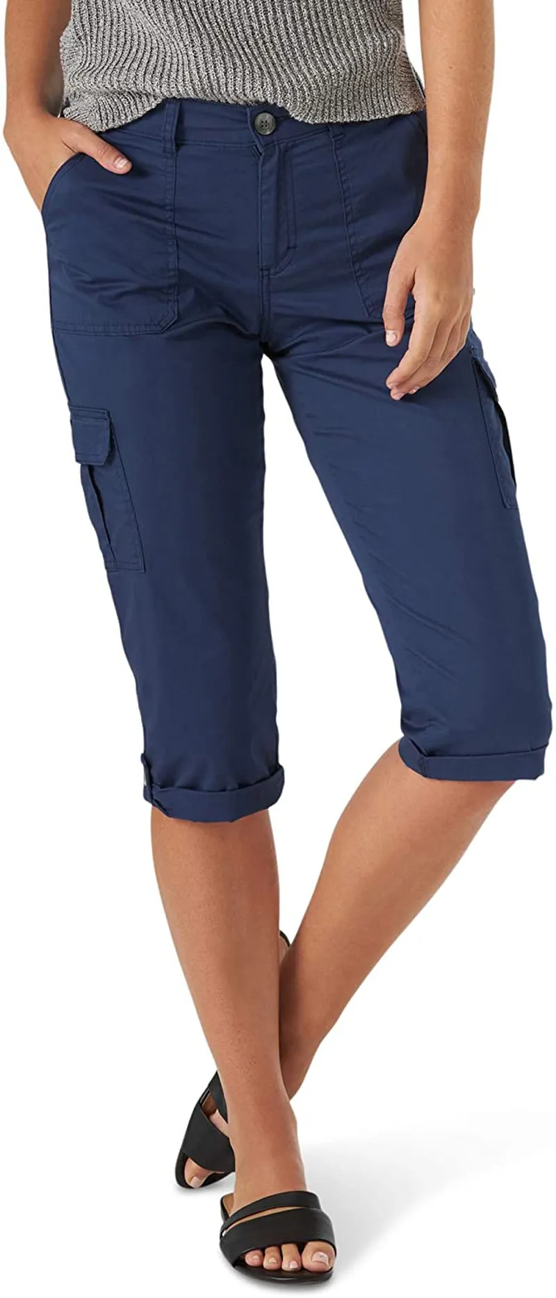 Lee Women's Flex-to-go Mid Rise Cargo Capri Pant
