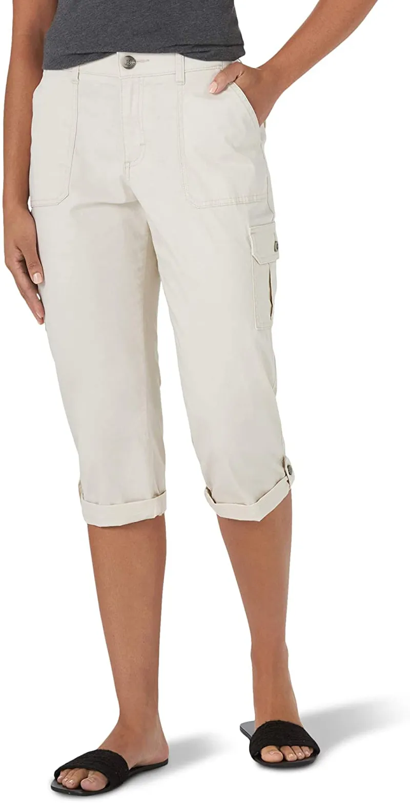 Lee Women's Flex-to-go Mid Rise Cargo Capri Pant