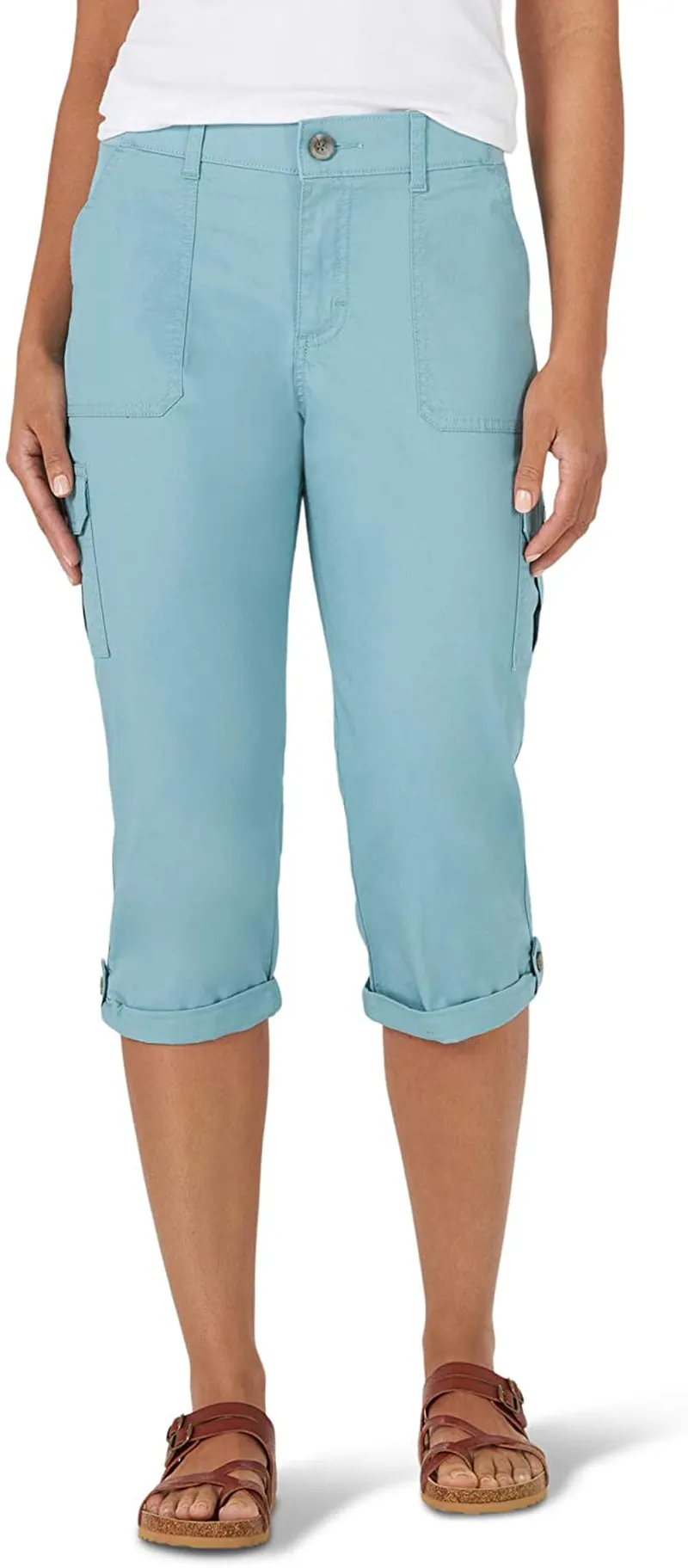 Lee Women's Flex-to-go Mid Rise Cargo Capri Pant