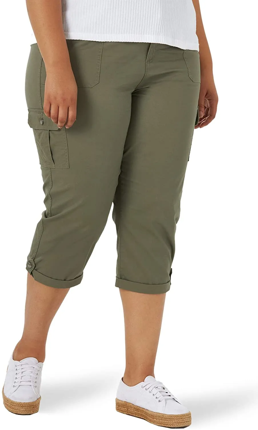 Lee Women's Flex-to-go Mid Rise Cargo Capri Pant