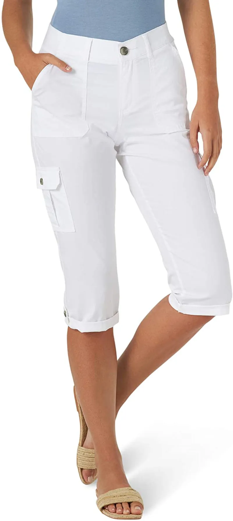 Lee Women's Flex-to-go Mid Rise Cargo Capri Pant