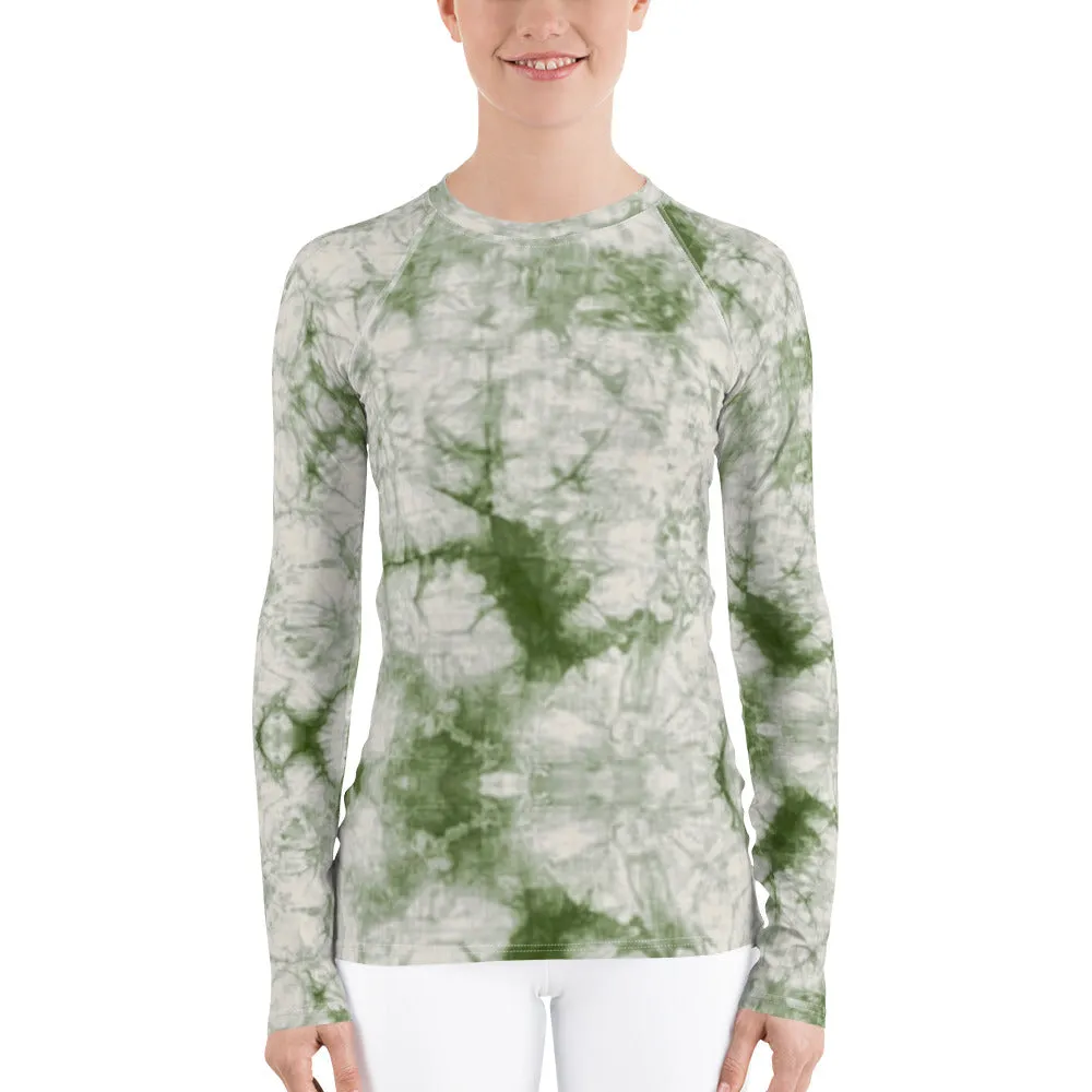 Sage Tie Dye Long Sleeve Tops