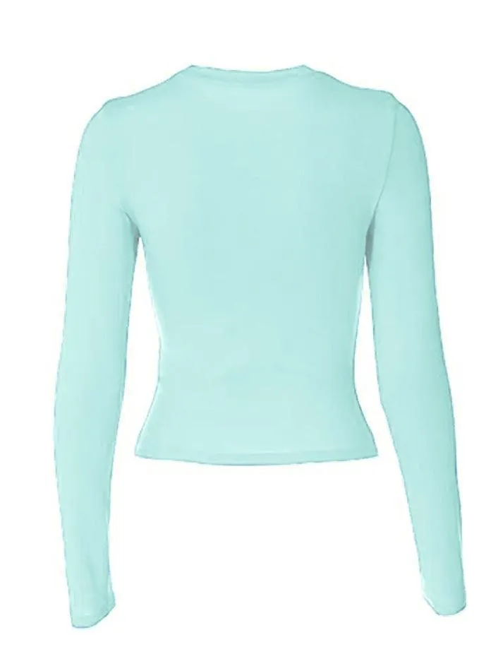 Solid Color Long Sleeve Top