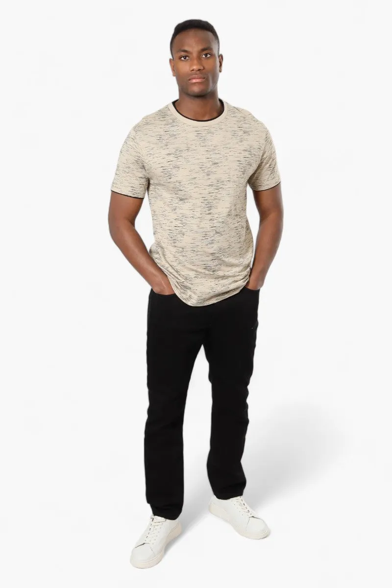 Urbanology Patterned Crewneck Tee - Beige