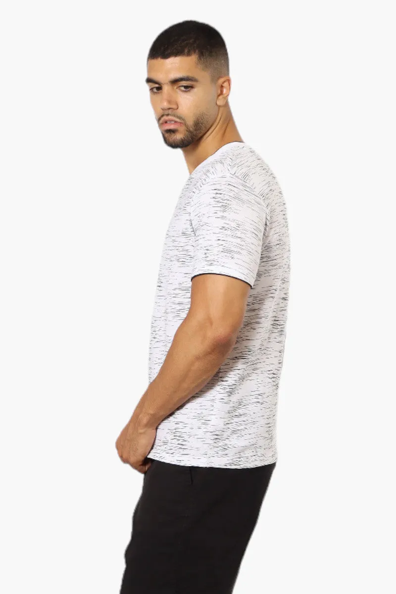 Urbanology Patterned V-Neck Tee - White