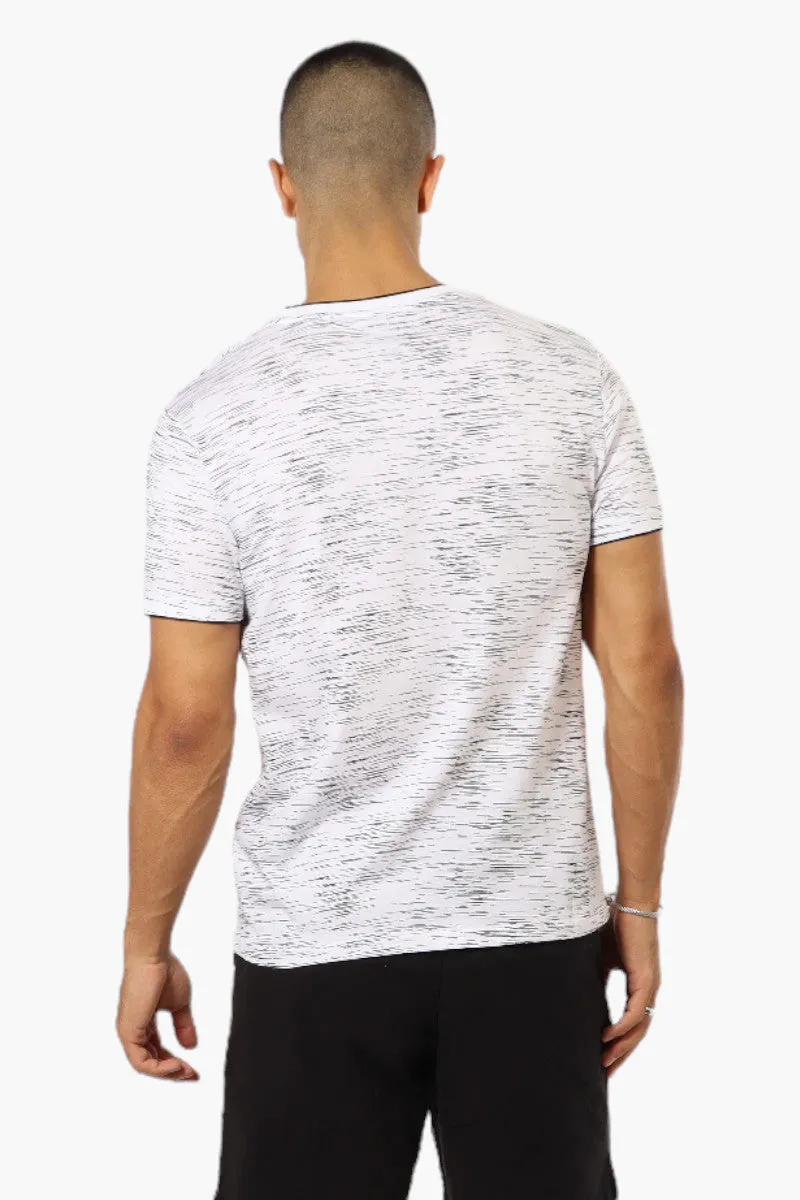 Urbanology Patterned V-Neck Tee - White